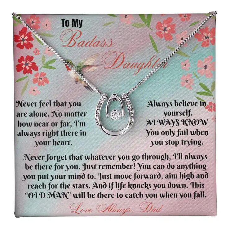 white gold lucky in love necklace in two-tone box