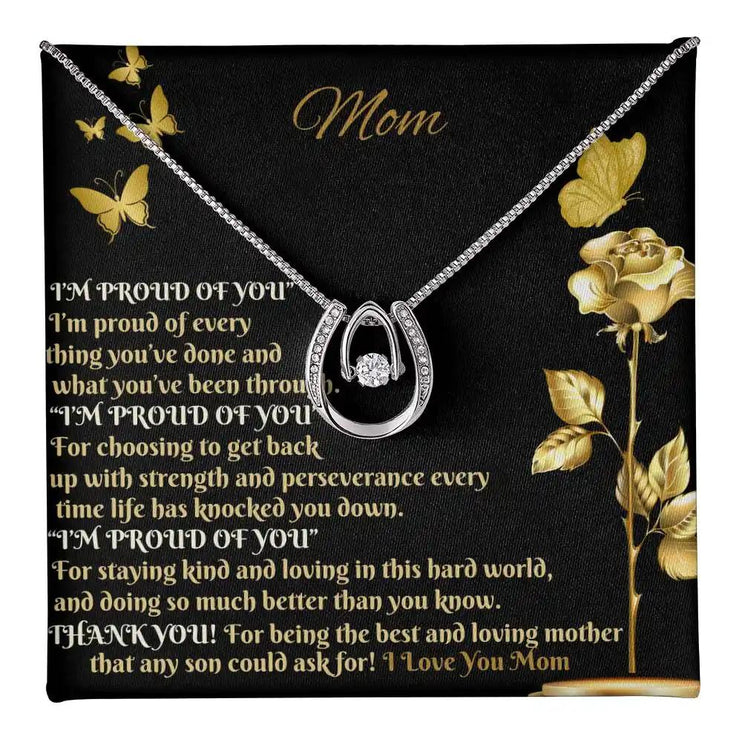 lucky in love necklace in two-tone box