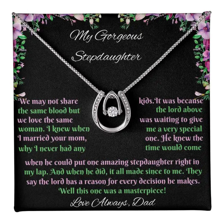 white gold lucky in love necklace in two-tone box