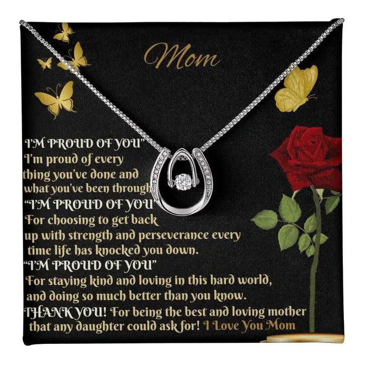 lucky in love necklace in two-tone box