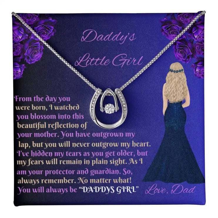 white gold lucky in love necklace in two-tone box