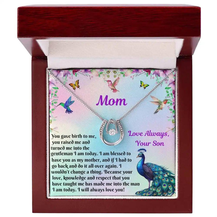 Lucky In Love Necklace in mahogany box