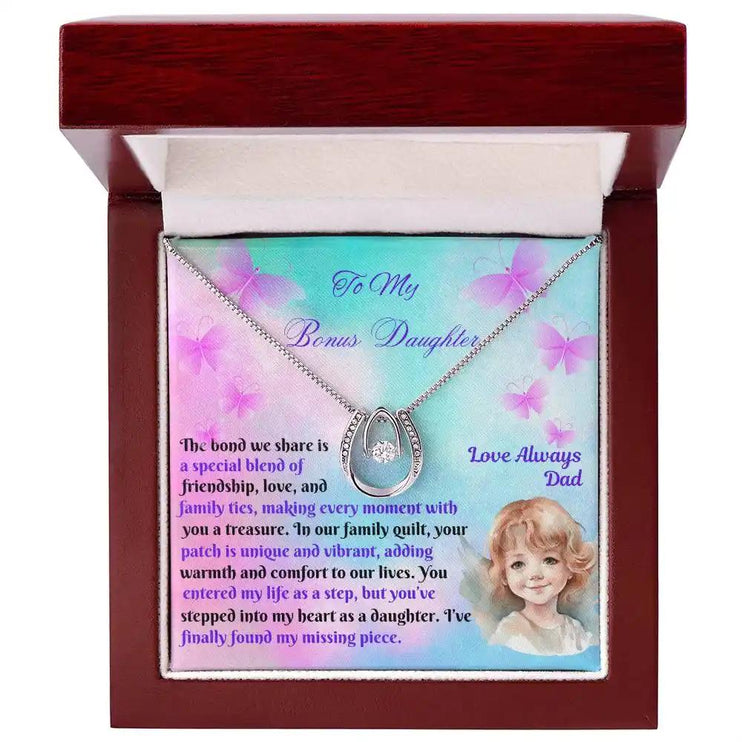 lucky in love necklace mahogany box