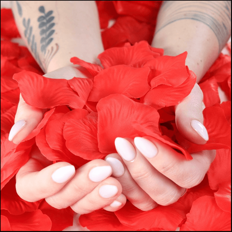 Red Life Like Rose Petals Special Occasion's and Gift Wrap Offering 