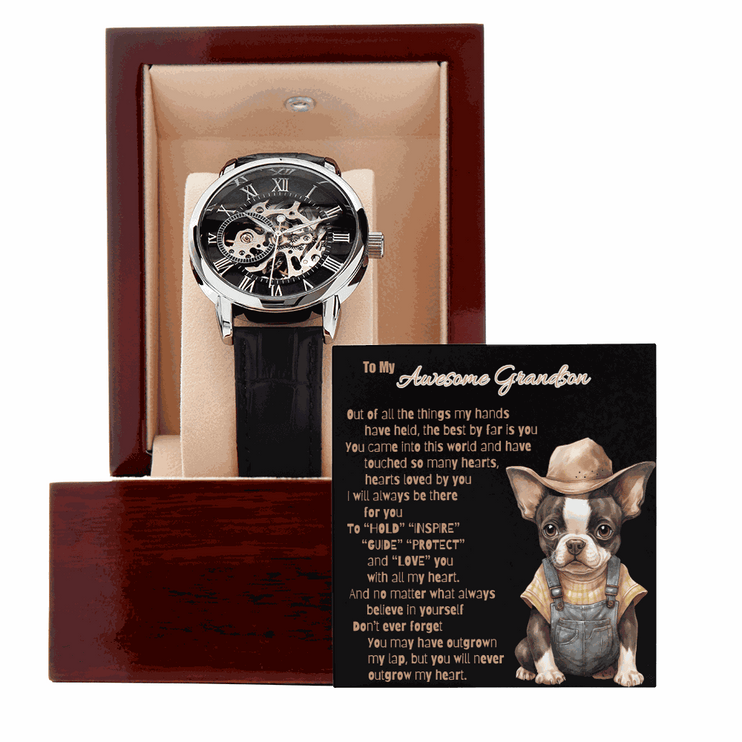 Openwork Watch for GRANDSON "Outgrow My Heart"