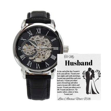 openwork watch and greeting card