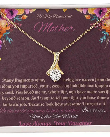 yellow gold alluring beauty necklace in soft box