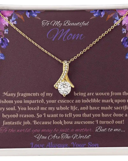 yellow gold alluring beauty necklace in soft box