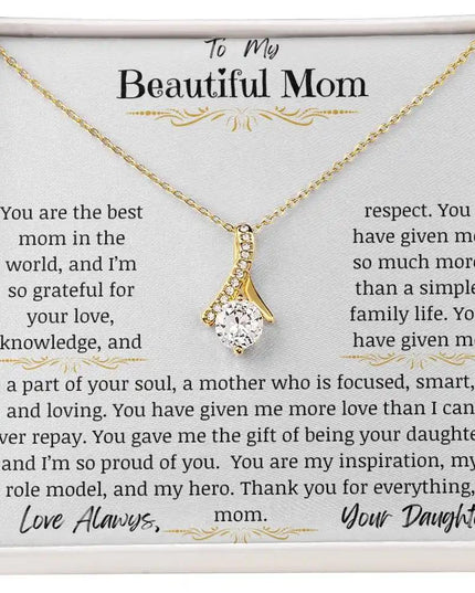 a yellow gold alluring beauty necklace up close