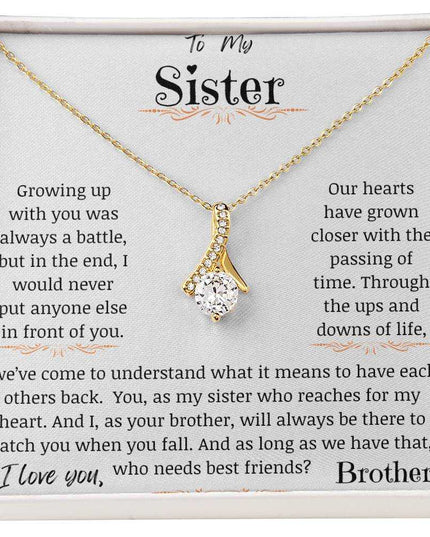 a yellow gold alluring beauty necklace up close.
