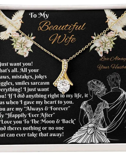 yellow gold alluring beauty necklace on a two-tone box