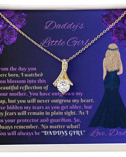yellow gold alluring beauty necklace in two-tone box