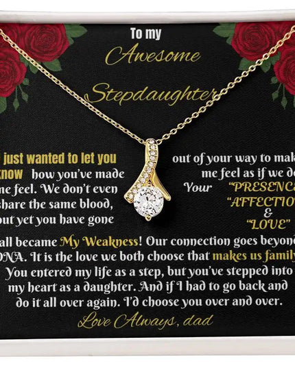 yellow gold alluring beauty necklace in two-tone box up close