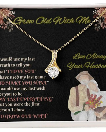 yellow gold alluring beauty necklace in two-tone box