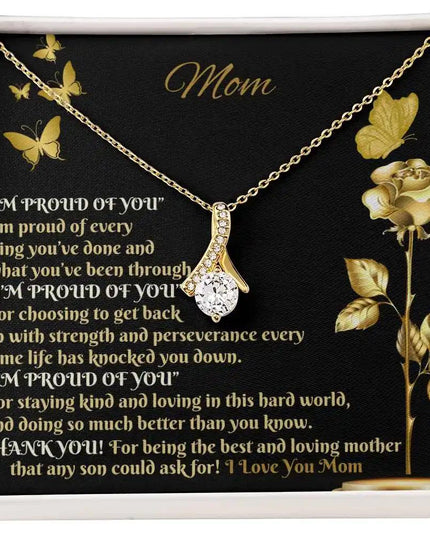 yellow gold alluring beauty necklace in two-tone box