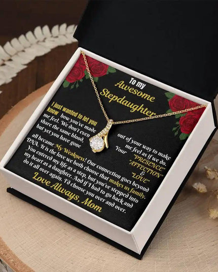 yellow gold alluring beauty necklace in two-tone box angle right
