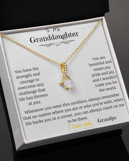 a yellow gold alluring beauty necklace in a two-tone box