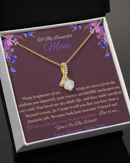 yellow gold alluring beauty necklace in soft box
