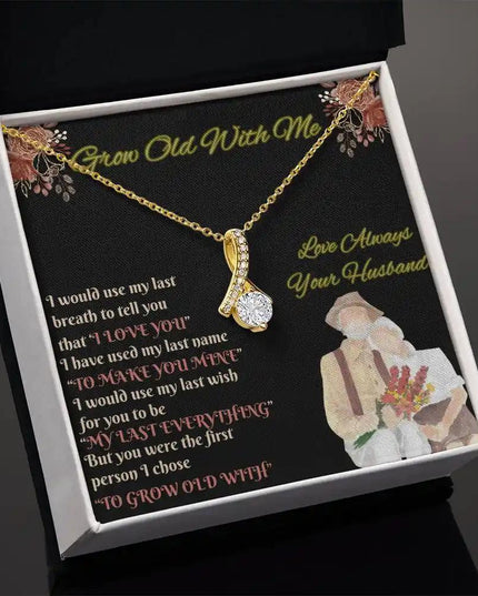 yellow gold alluring beauty necklace in two-tone box angled left