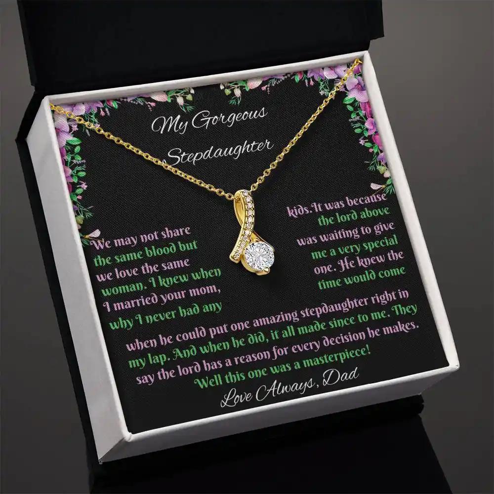 yellow gold alluring beauty necklace in two-tone box