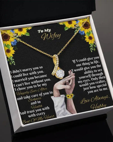 yellow gold alluring beauty necklace in two-tone box angled left