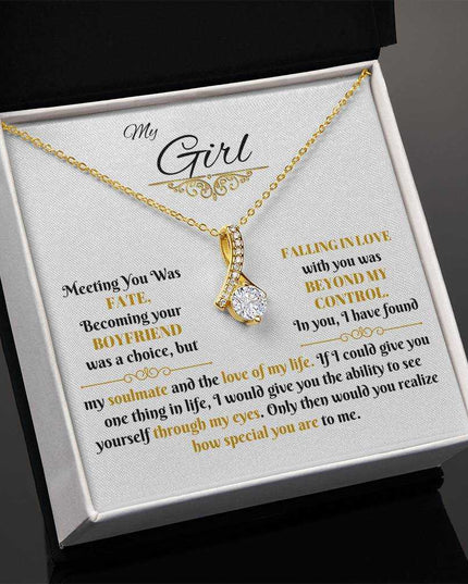 yellow gold alluring beauty necklace in a soft box tilted up