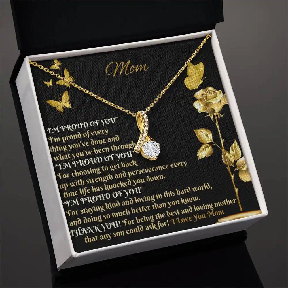 yellow gold alluring beauty necklace in two-tone box angled left