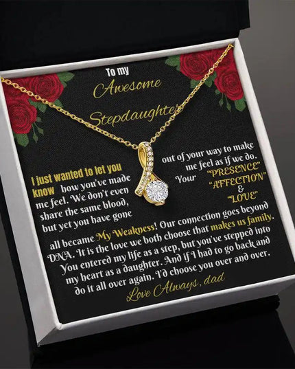 yellow gold alluring beauty necklace in two-tone box
