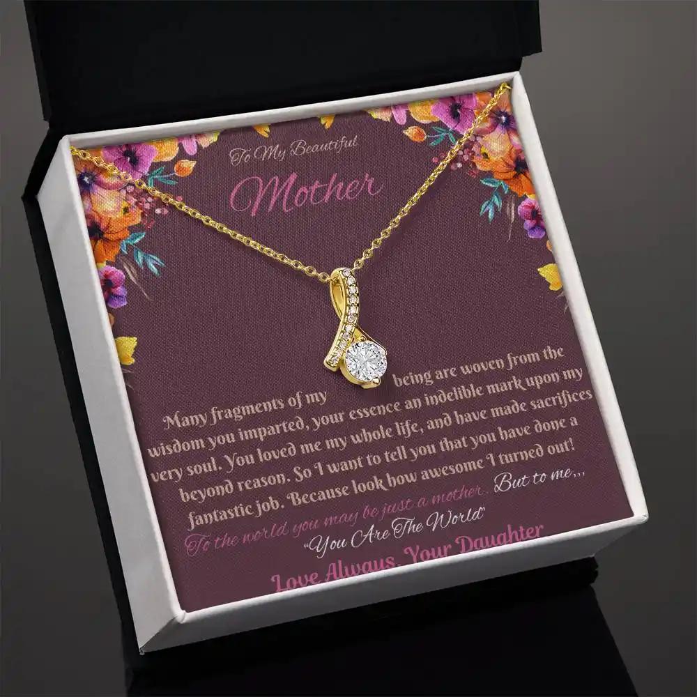 yellow gold alluring beauty necklace in soft box