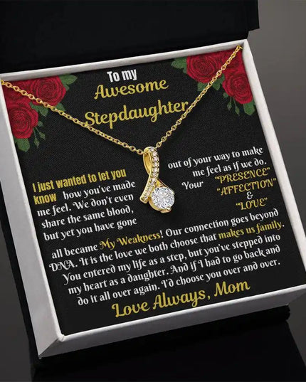 yellow gold alluring beauty necklace in two-tone box
