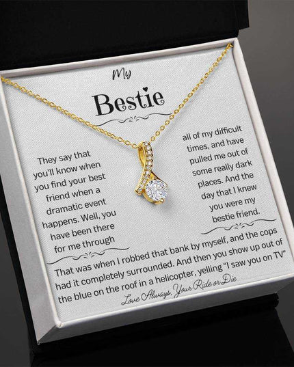 a yellow gold alluring beauty necklace up close angled to left