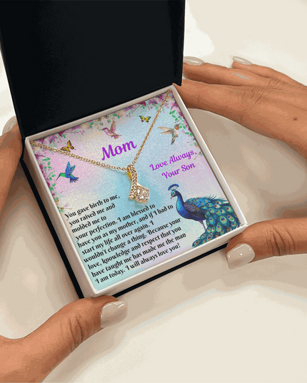 Alluring Beauty Necklace for MOM from SON "I am blessed"