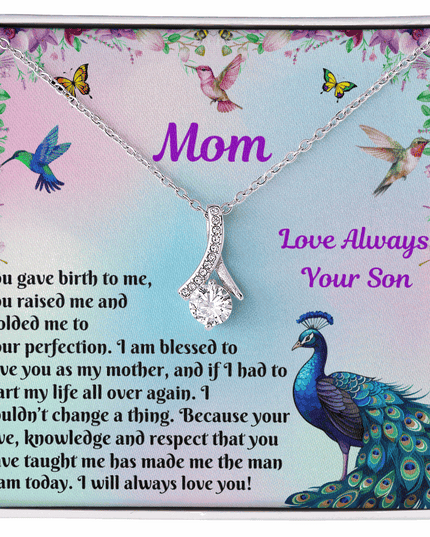 Alluring Beauty Necklace for MOM from SON "I am blessed"