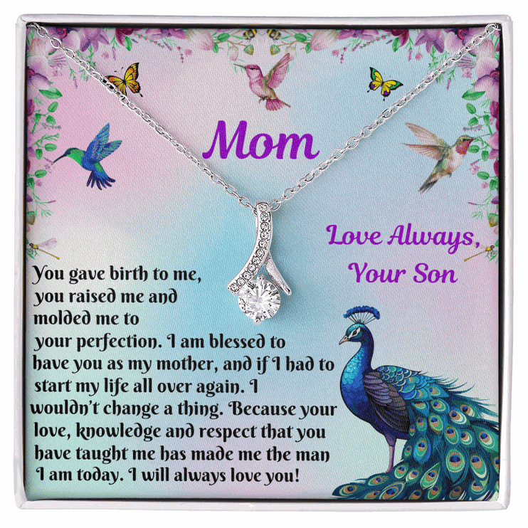 Alluring Beauty Necklace for MOM from SON "I am blessed"