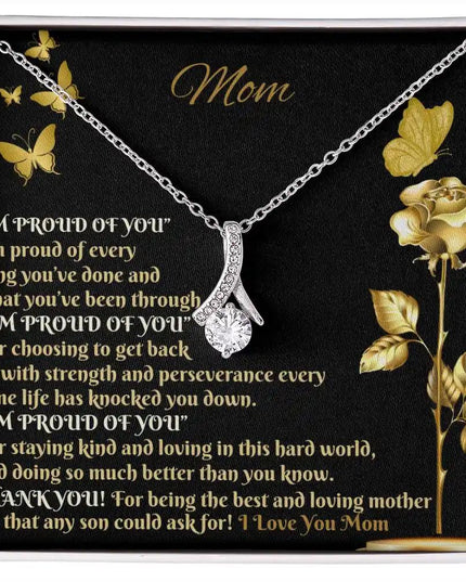 white gold alluring beauty necklace in two-tone box