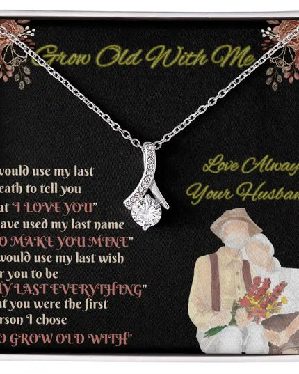 white gold alluring beauty necklace in two-tone box