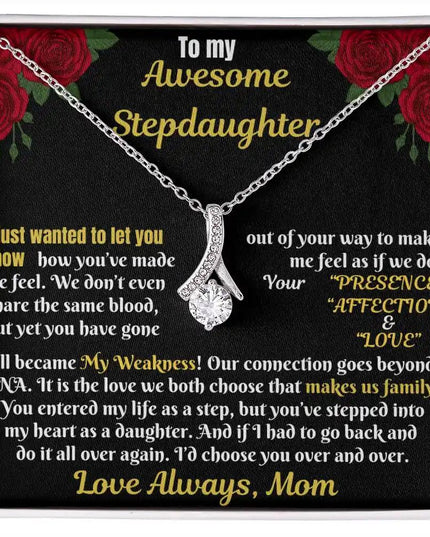 white gold alluring beauty necklace in two-tone box up close