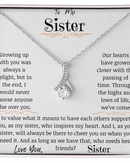 a white gold alluring beauty necklace up close