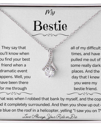 a white gold alluring beauty necklace up close