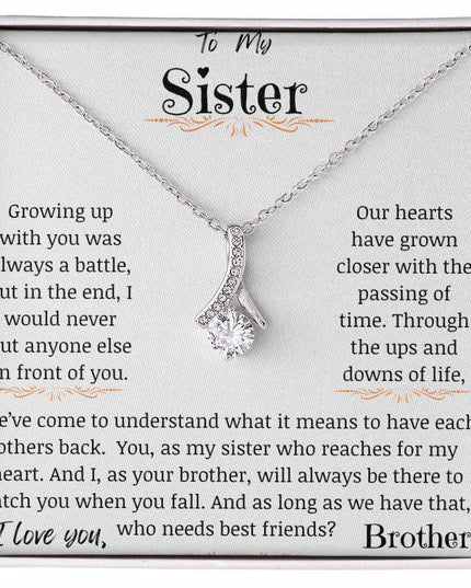 a white gold alluring beauty necklace up close.