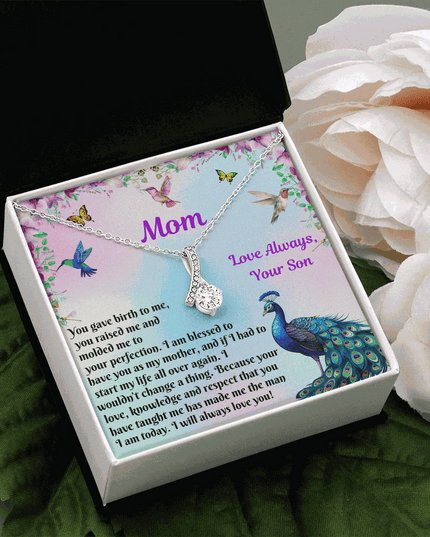 Alluring Beauty Necklace for MOM from SON "I am blessed"