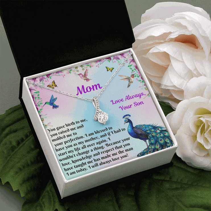 Alluring Beauty Necklace for MOM from SON "I am blessed"