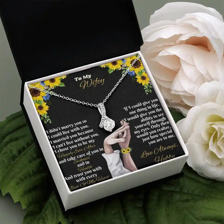 white gold alluring beauty necklace in two-tone box angled left