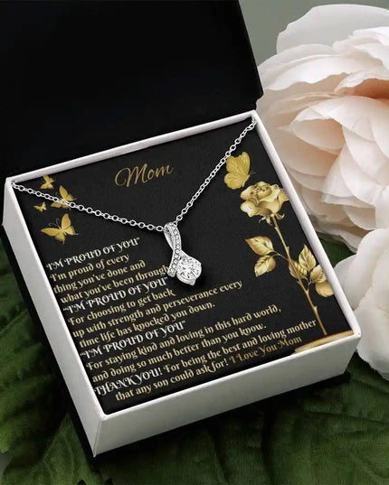 white gold alluring beauty necklace in two-tone box angled left