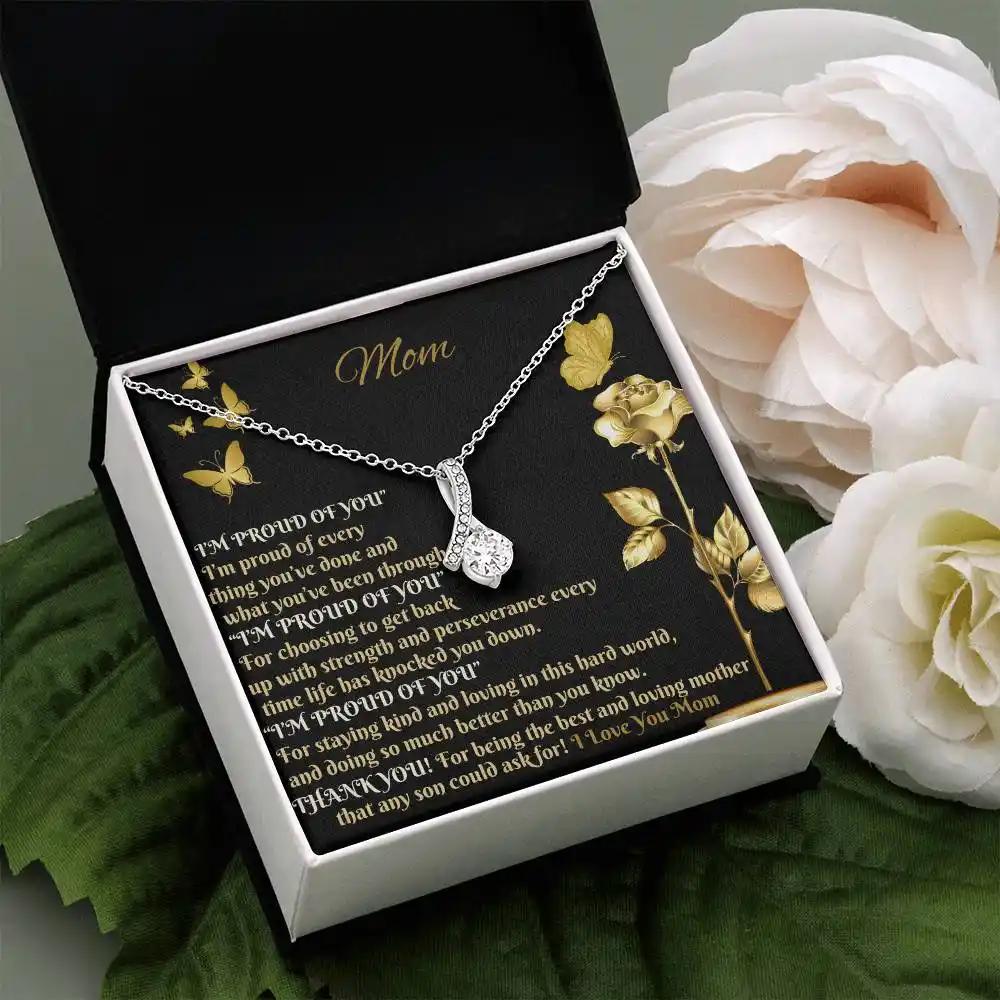 white gold alluring beauty necklace in two-tone box angled left