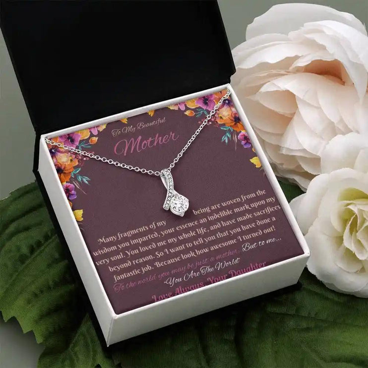 white gold alluring beauty necklace in soft box