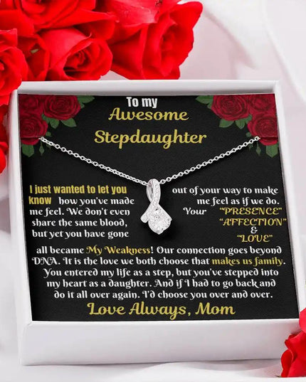 white gold alluring beauty necklace in two-tone box