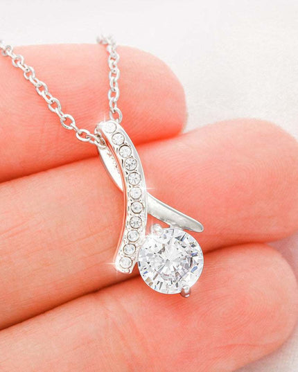 white gold alluring beauty necklace showing pendant up close