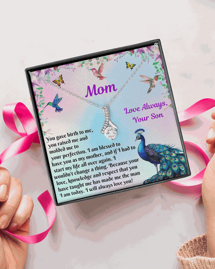 Alluring Beauty Necklace for MOM from SON "I am blessed"