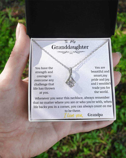 a white gold alluring beauty necklace in a two-tone box